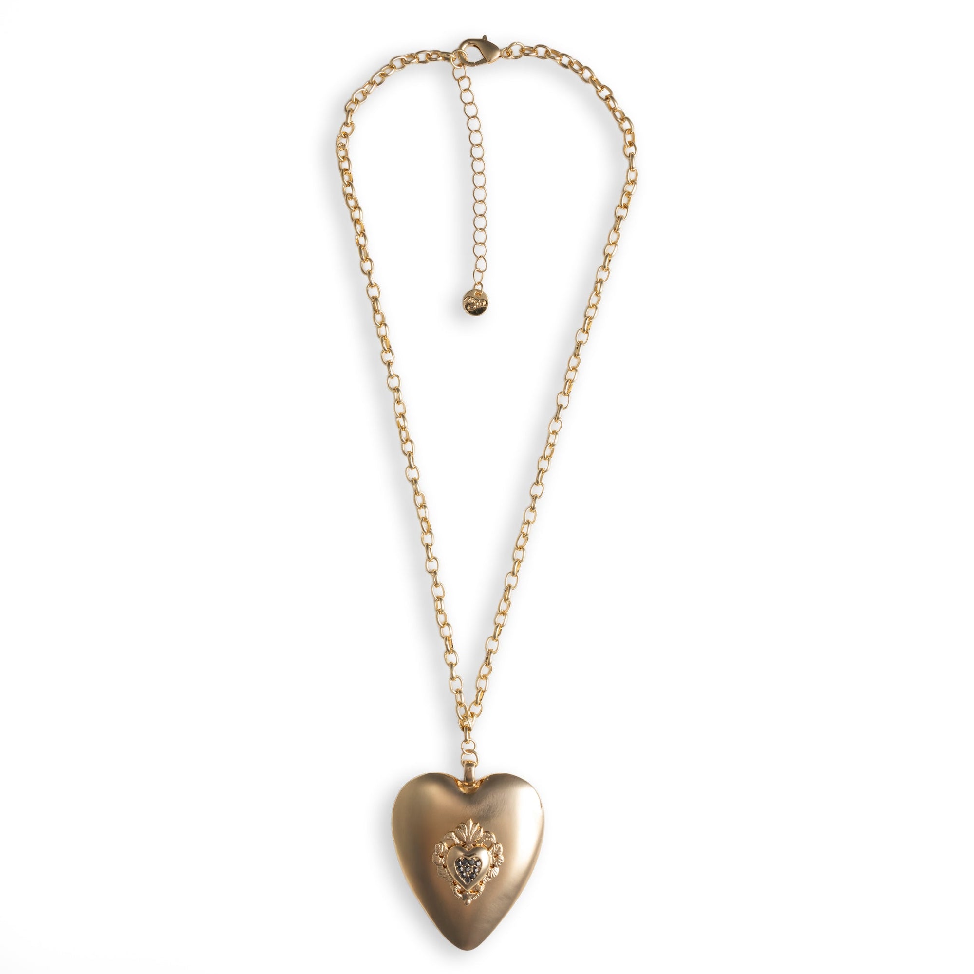 Collana a catena con pendente in metallo con design cuore - Mya Accessories