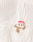 Spilla con base in metallo design a forma di pupazzo di neve in acrilico - Mya Accessories