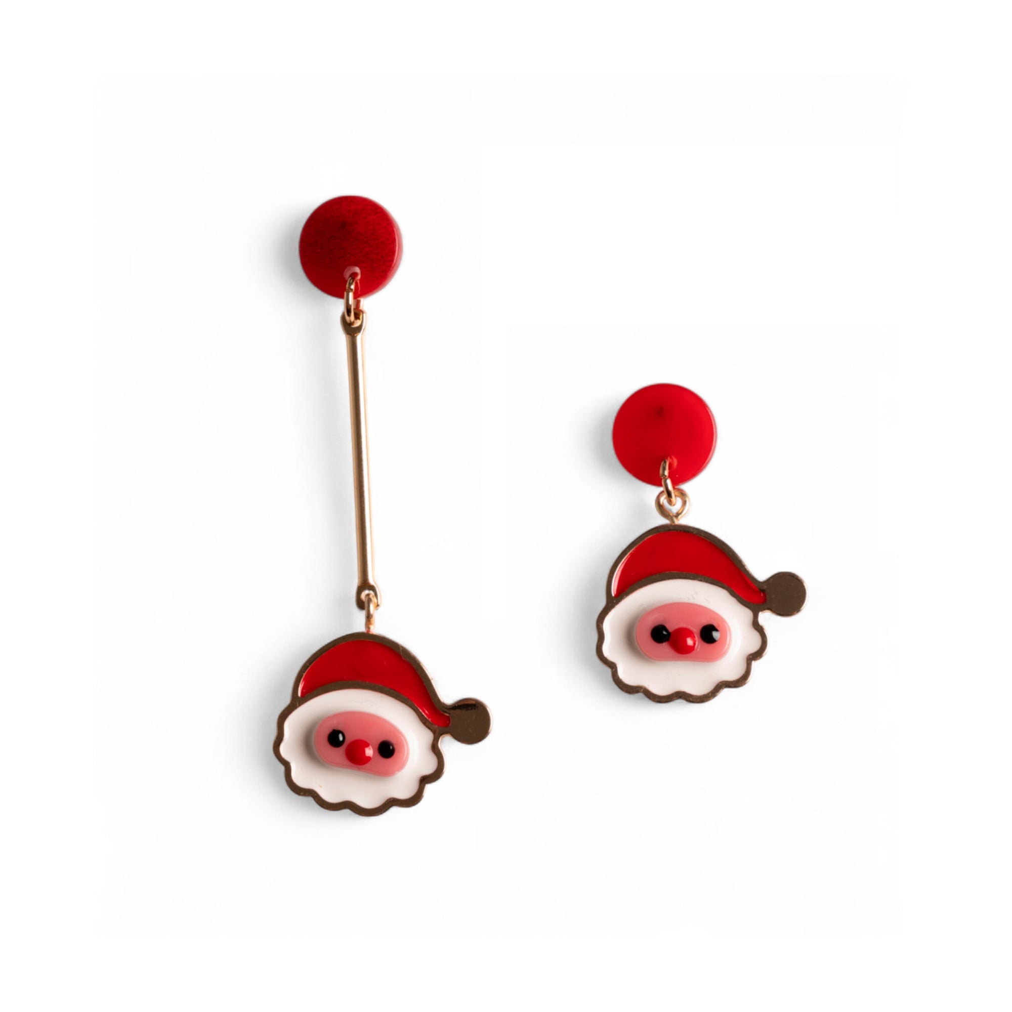 Orecchini sali e scendi in acrilico con design di babbo natale - Mya Accessories