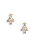 Orecchini in metallo con design ad albero di natale con pietre in vetro crystal - Mya Accessories