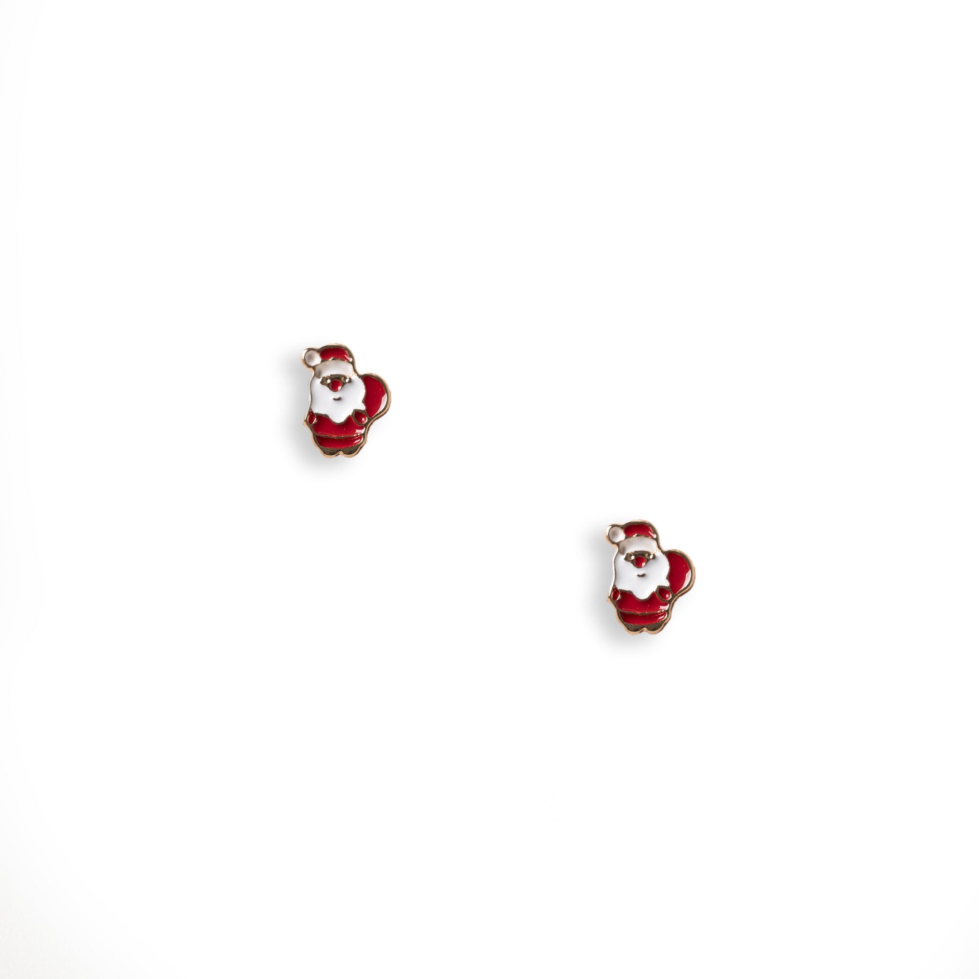 Orecchini piccoli in metallo a forma di babbo natale in acrilico - Mya Accessories