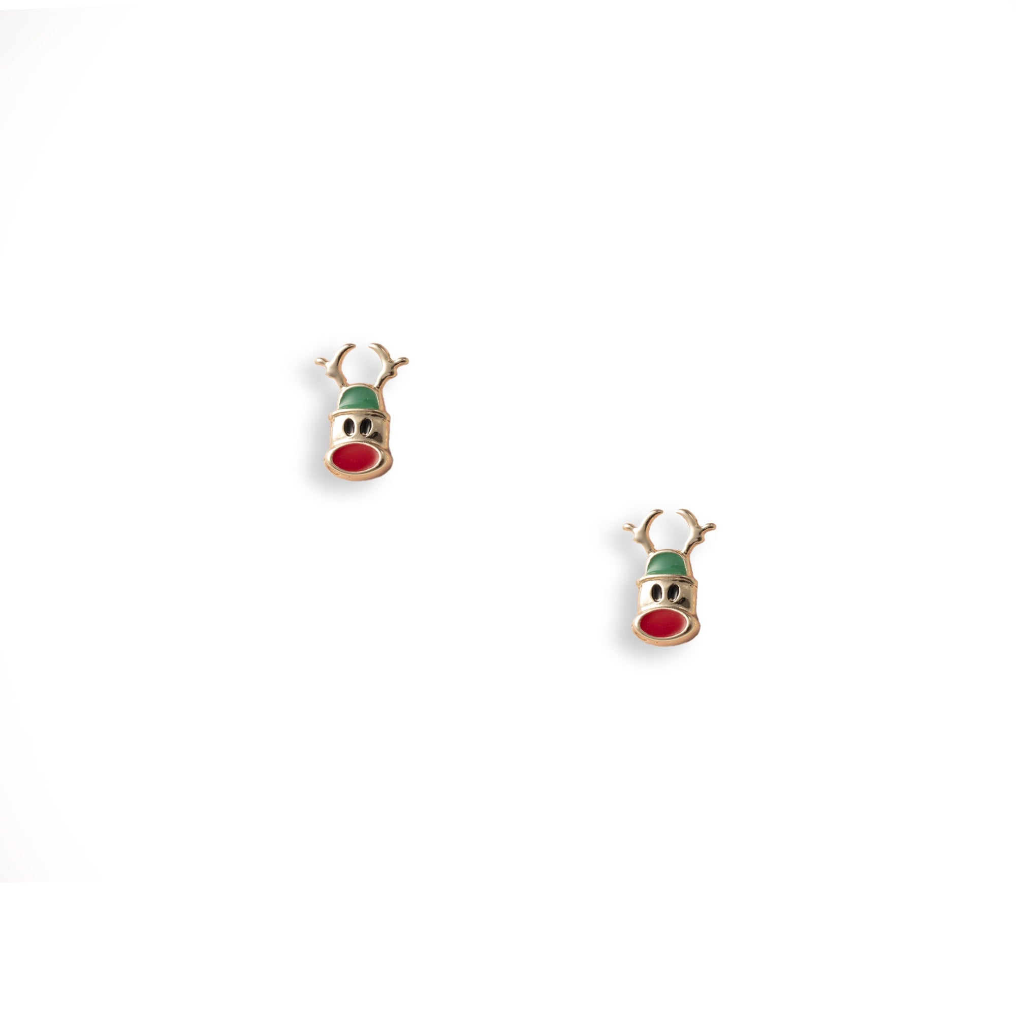 Orecchini piccoli in metallo a forma di renna in acrilico - Mya Accessories