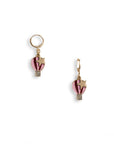 Orecchini a cerchietto con pendente a mongolfiera smaltata tono rosa - Mya Accessories