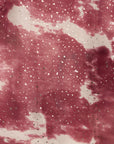 Sciarpa in cotone a fantasia tono magenta con brillantini oro - Mya Accessories