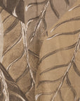 Sciarpa in cotone con stampa a foglie tono beige e fango - Mya Accessories
