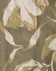 Sciarpa in cotone verde con stampa a fiori verde e beige - Mya Accessories