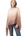 Sciarpa in cotone con stampa sfumata sui toni del rosa con glitter - Mya Accessories