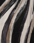 Sciarpa in lana nera con stampa effetto marmo tono beige - Mya Accessories