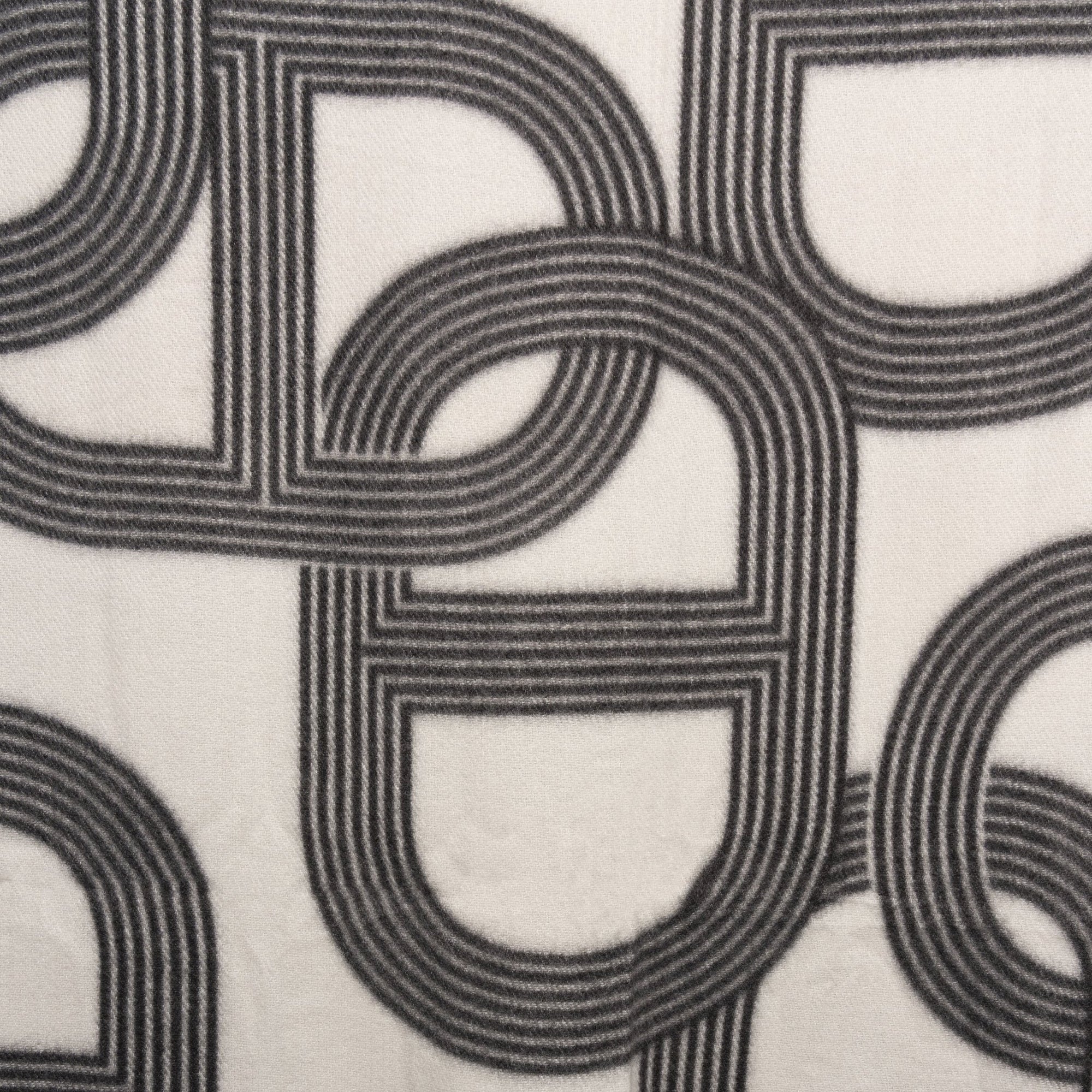 Sciarpa in lana bianca con stampa geometrica nera - Mya Accessories
