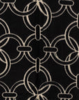 Sciarpa in lana nera con stampa simmetrica bianca - Mya Accessories