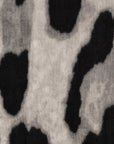 Sciarpa in lana con stampa maculata tono bianco e nero - Mya Accessories