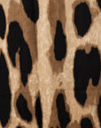 Sciarpa in lana con stampa maculata tono marrone - Mya Accessories