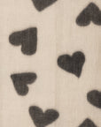 Sciarpa in lana bianca con stampa a cuori grigi - Mya Accessories