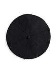 Cappello a basco in lana a tinta unita nera con pietre crystal - Mya Accessories