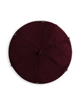 Cappello a basco in lana a tinta unita bordeaux con pietre crystal - Mya Accessories