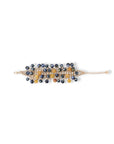 Bracciale a catena con pietre in vetro ed acrilico tono giallo e blu - Mya Accessories