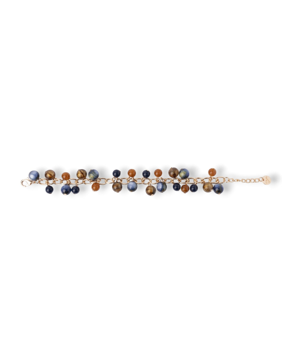 Bracciale a filo di catena con pietre pendenti in acrilico multicolore - Mya Accessories