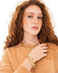Bracciale in metallo con catena ovale - Mya Accessories