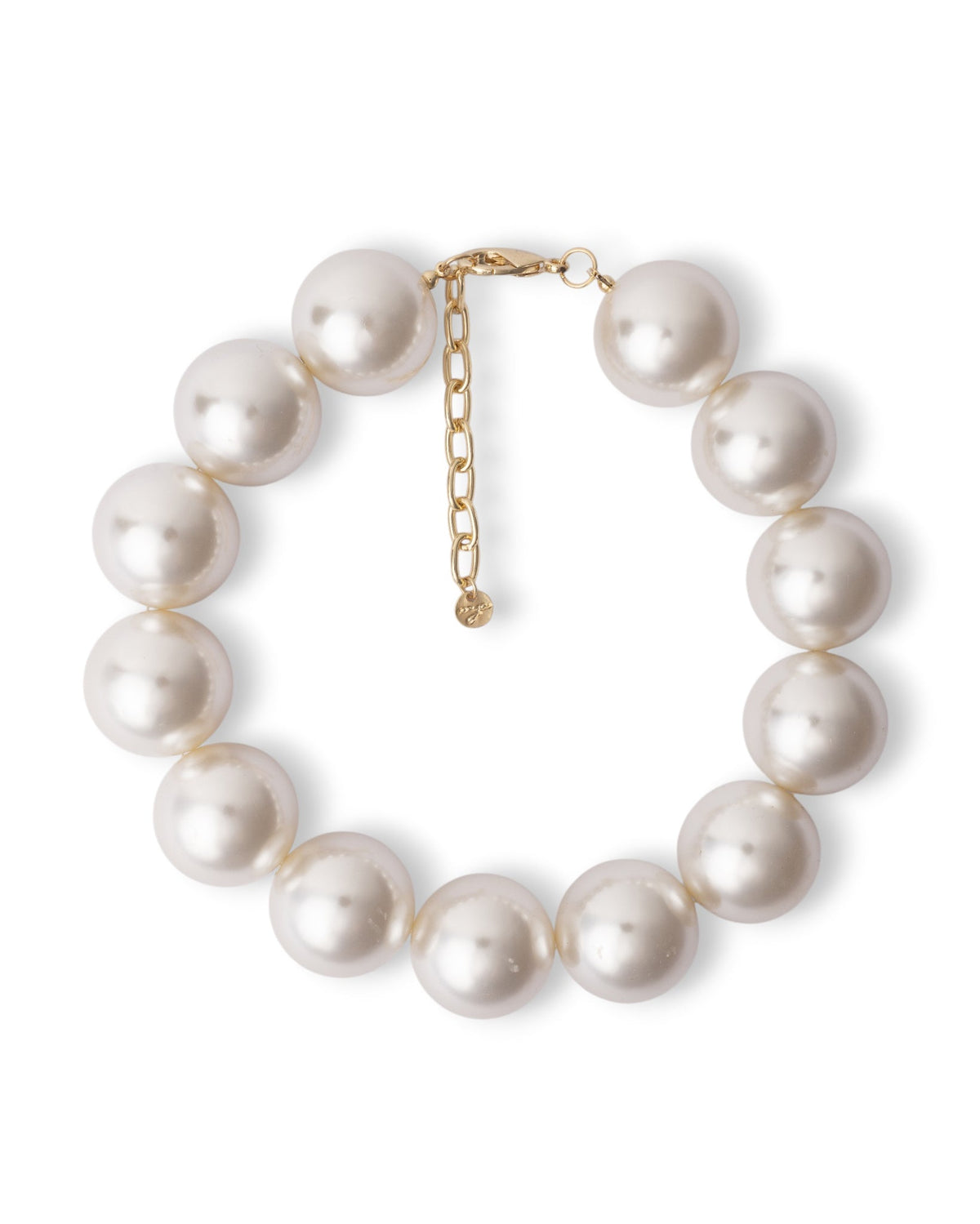 Collana girocollo con perle in vetro maxi 25 mm - Mya Accessories