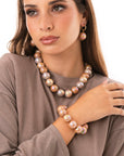 Collana girocollo con pietre in vetro multicolore - Mya Accessories