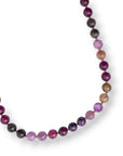Collana lunga con sfere in acrilico e resina animalier tono viola - Mya Accessories