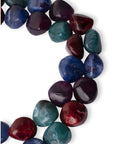Collana girocollo a due fili con pietre grandi in acrilico tono rosso e blu - Mya Accessories