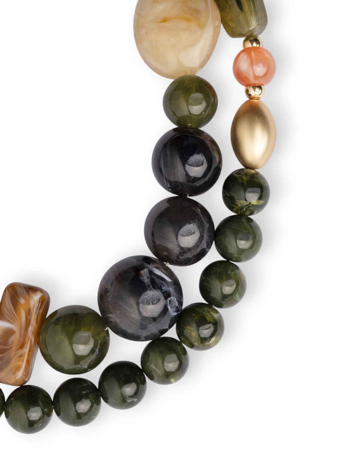 Collana a due fili con pietre in acrilico multicolore - Mya Accessories