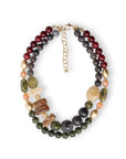 Collana a due fili con pietre in acrilico multicolore - Mya Accessories