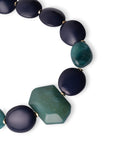 Collana girocollo con pietre schiacciate in acrilico tono blu - Mya Accessories