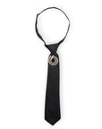 Cravatta nera elastica con spilla in vetro crystal - Mya Accessories