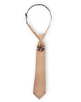 Cravatta elastica cammello con spilla in vetro multicolore - Mya Accessories