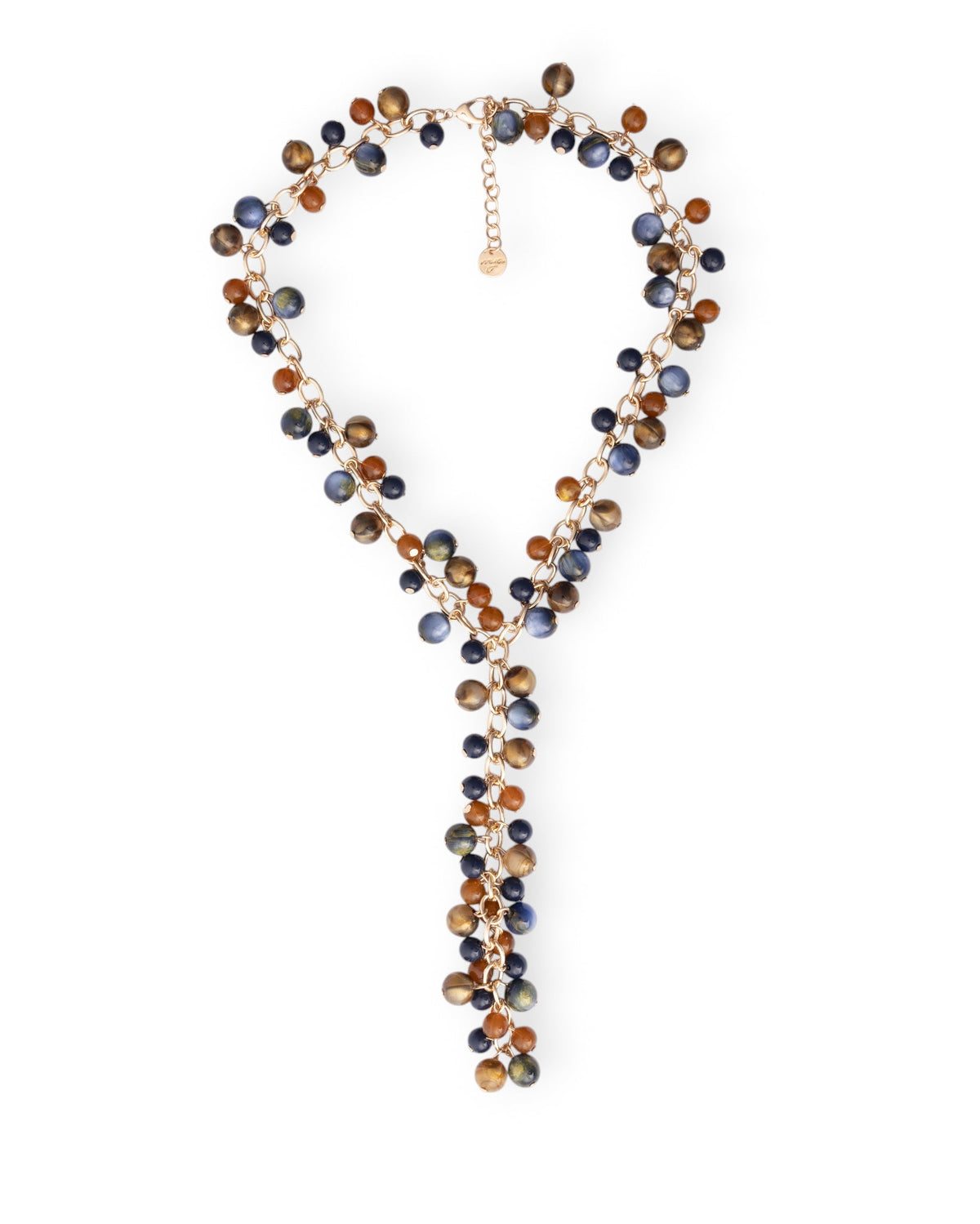 Collana girocollo a catena con sfere pendenti in acrilico multicolore - Mya Accessories