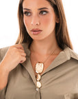 Collana girocollo con filo snake e pendente in metallo - Mya Accessories