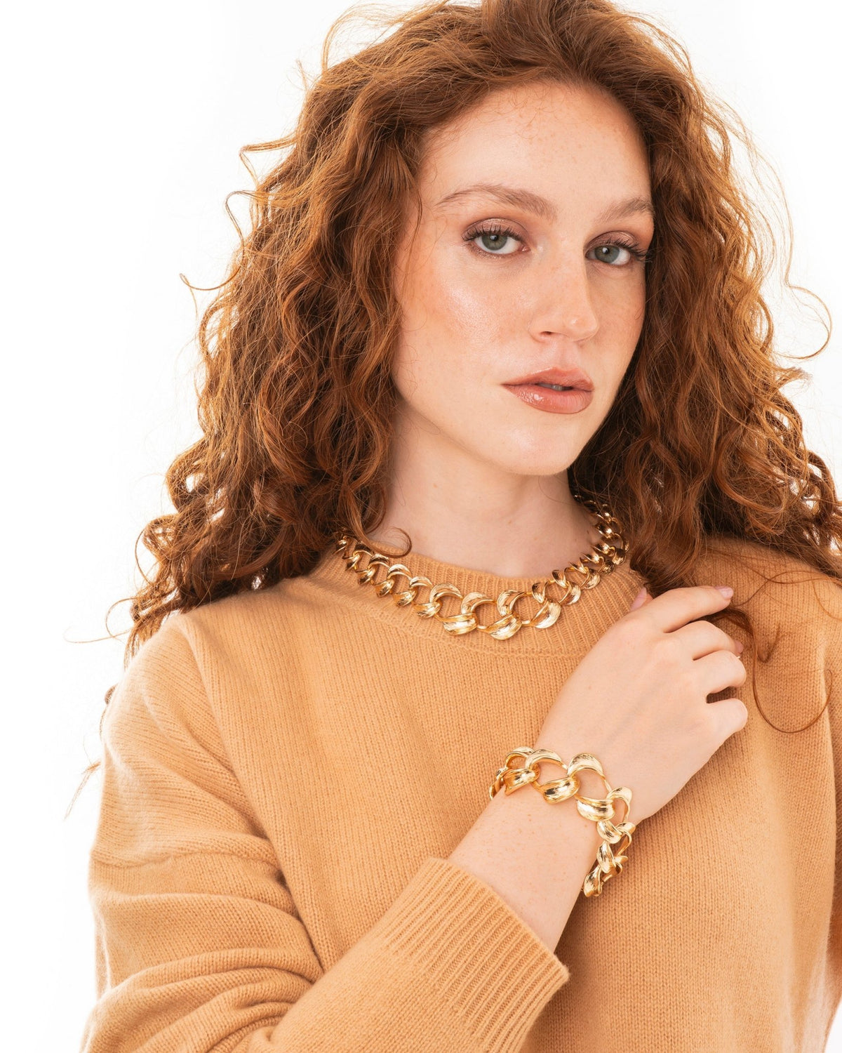 Collana girocollo a catena ovale in metallo - Mya Accessories