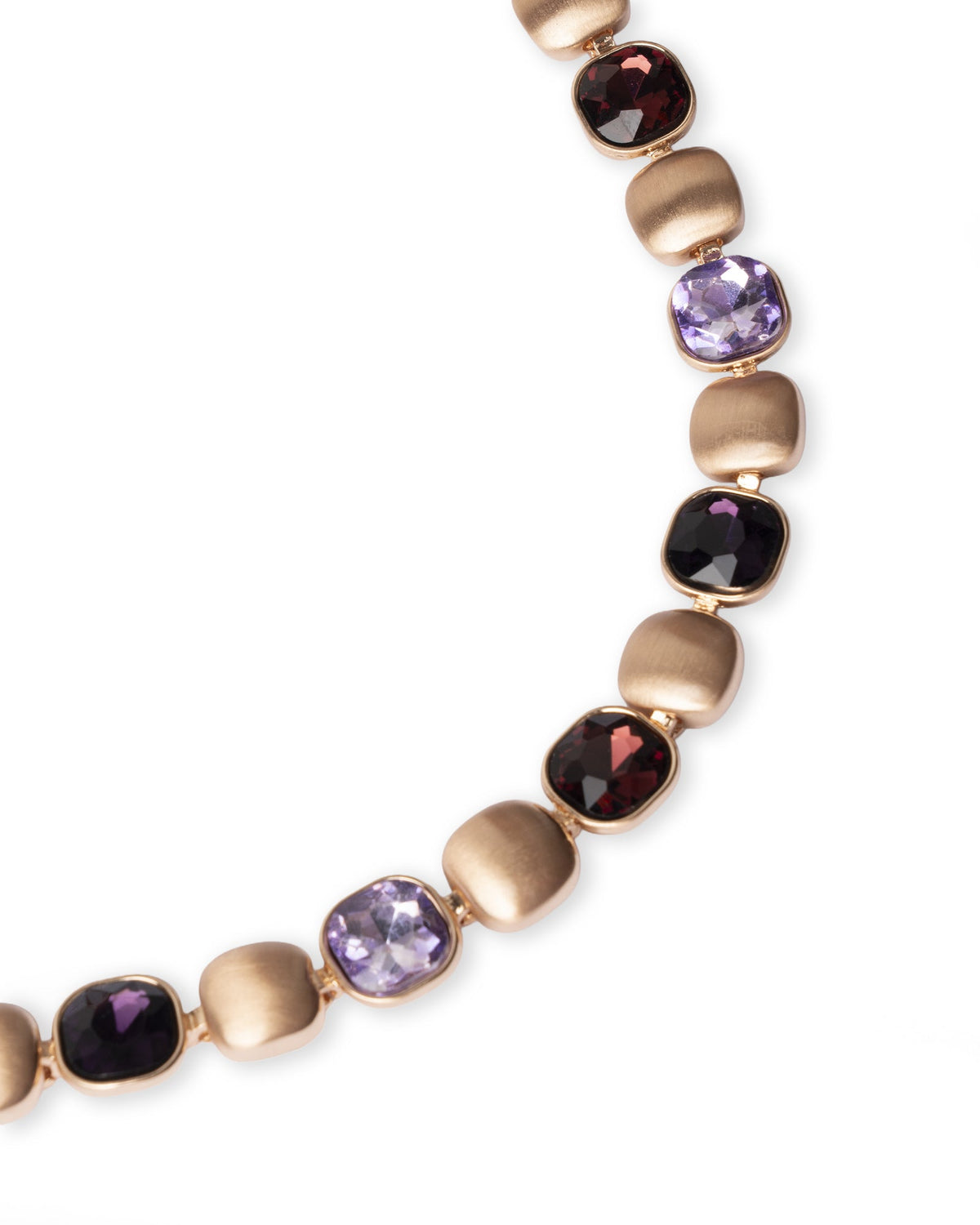 Collana girocollo con inserti in vetro tono viola - Mya Accessories
