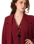 Collana lunga a catena con pendente ballerina nera in resina ed acrilico - Mya Accessories