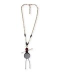 Collana lunga a catena con pendente ballerina nera in resina ed acrilico - Mya Accessories