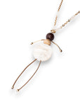 Collana lunga a catena con pendente ballerina bianca in resina ed acrilico - Mya Accessories