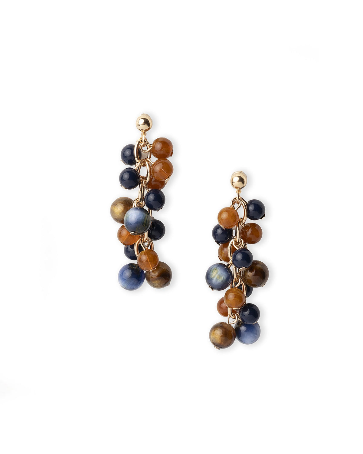 Orecchini pendenti con sfere in acrilico multicolore - Mya Accessories