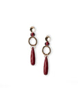 Orecchini pendenti con pietre in acrilico rosse - Mya Accessories