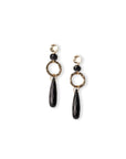 Orecchini pendenti con pietre in acrilico nere - Mya Accessories