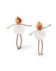 Orecchini pendenti con ballerina in acrilico bianco - Mya Accessories