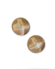 Orecchini a clip con pietra circolare in acrilico effetto marmo verde oliva - Mya Accessories