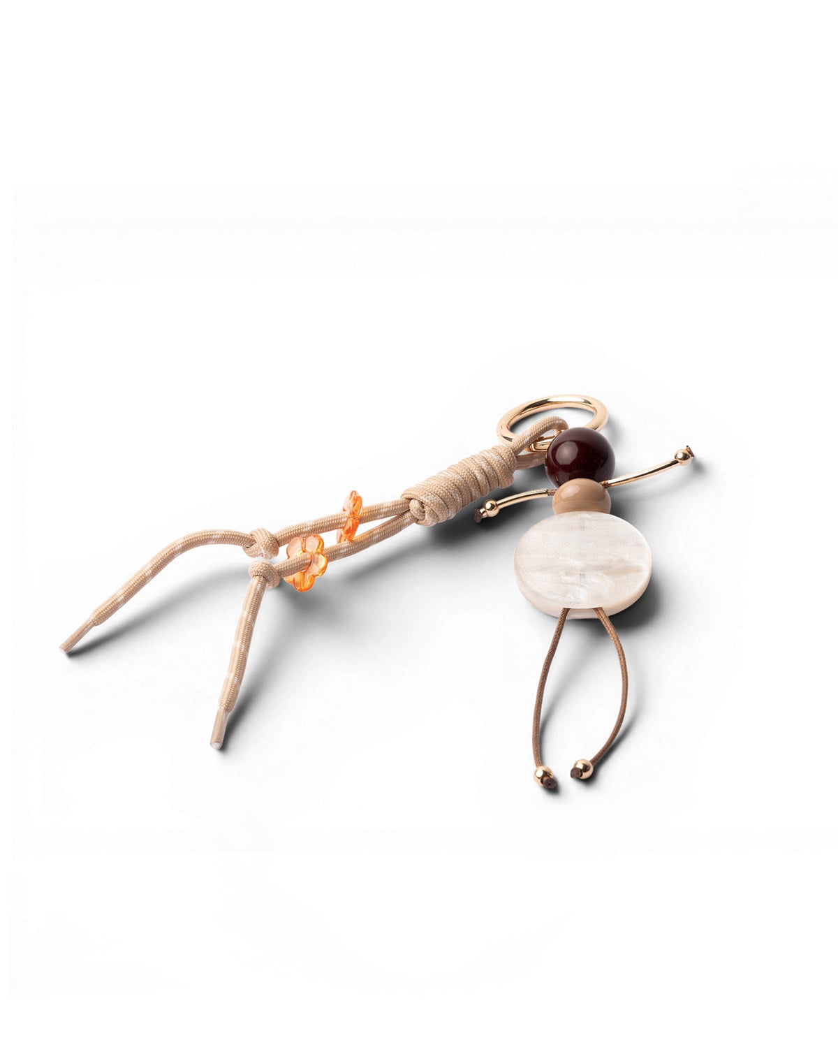 Portachiavi corda, in resina ed acrilico con ballerina bianca - Mya Accessories