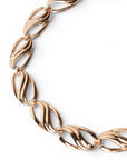 Collana girocollo in metallo lucido con maglia ovale effetto onda - Mya Accessories