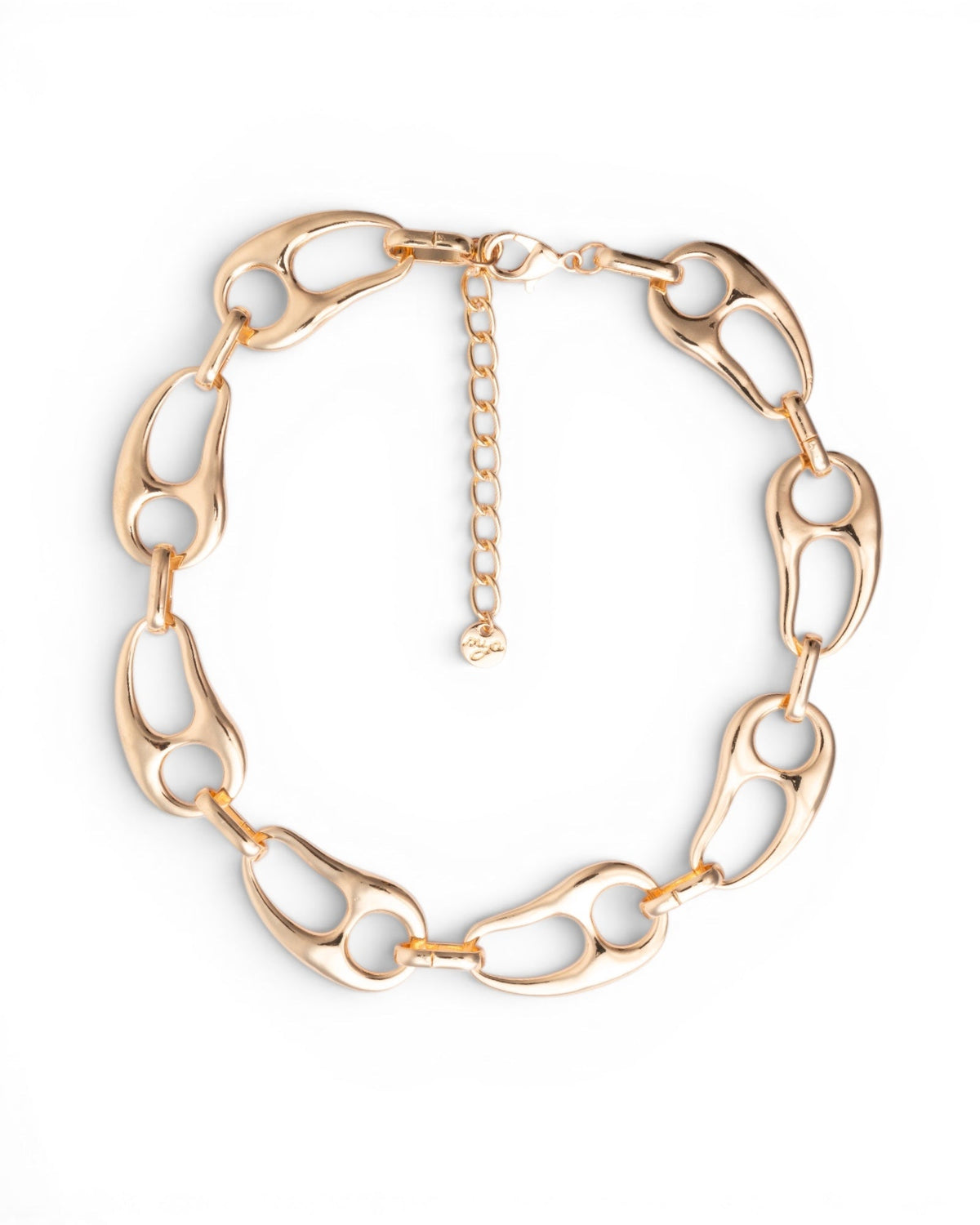 Collana girocollo in metallo lucido con maglia ad ancora - Mya Accessories