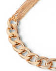 Collana girocollo in metallo multi catena con maglia oversize - Mya Accessories