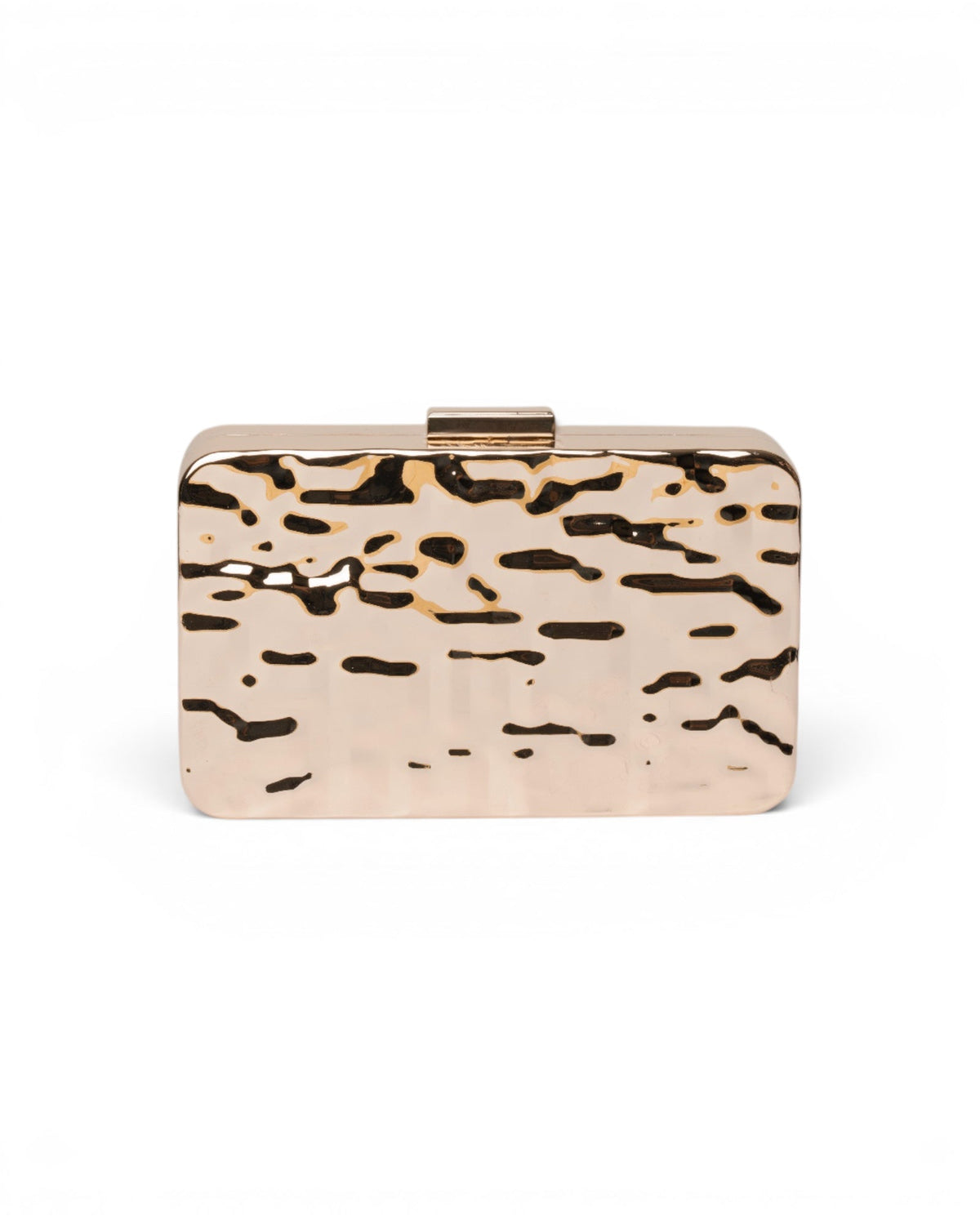 Clutch in metallo con design effetto martellato - Mya Accessories