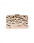 Clutch in metallo con design effetto martellato - Mya Accessories