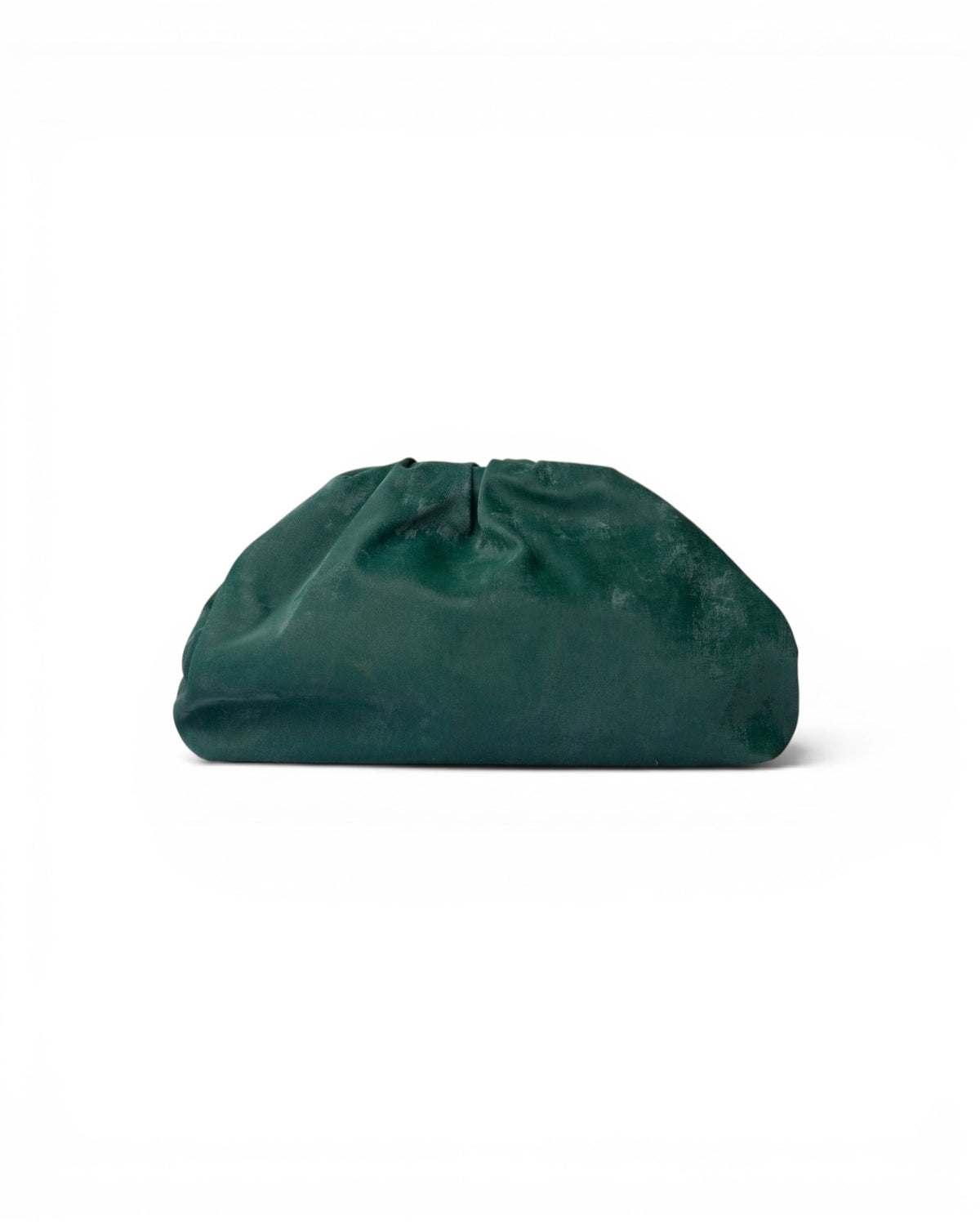 Clutch morbida effetto suede verde scuro - Mya Accessories